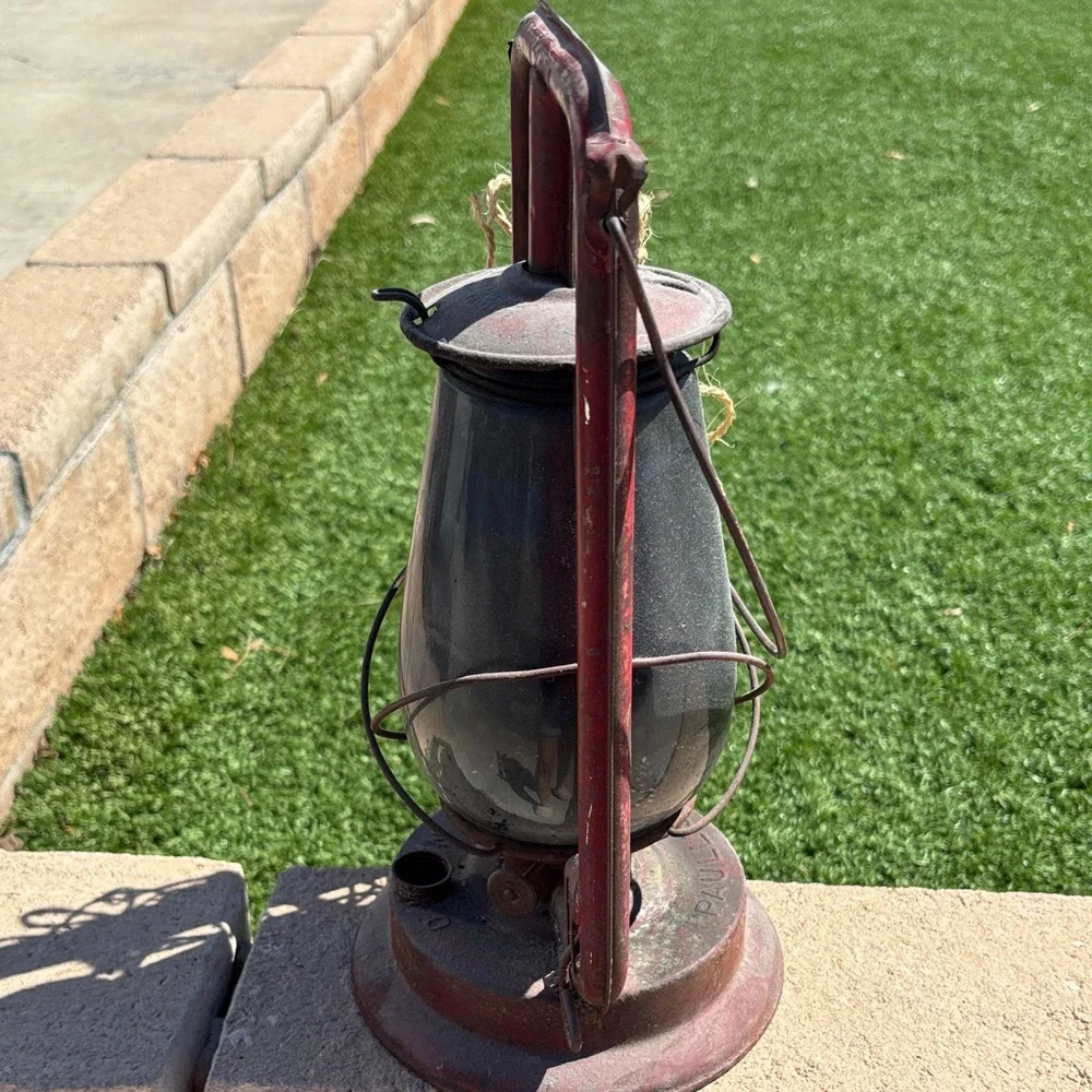Vintage Red Lantern Home Accent